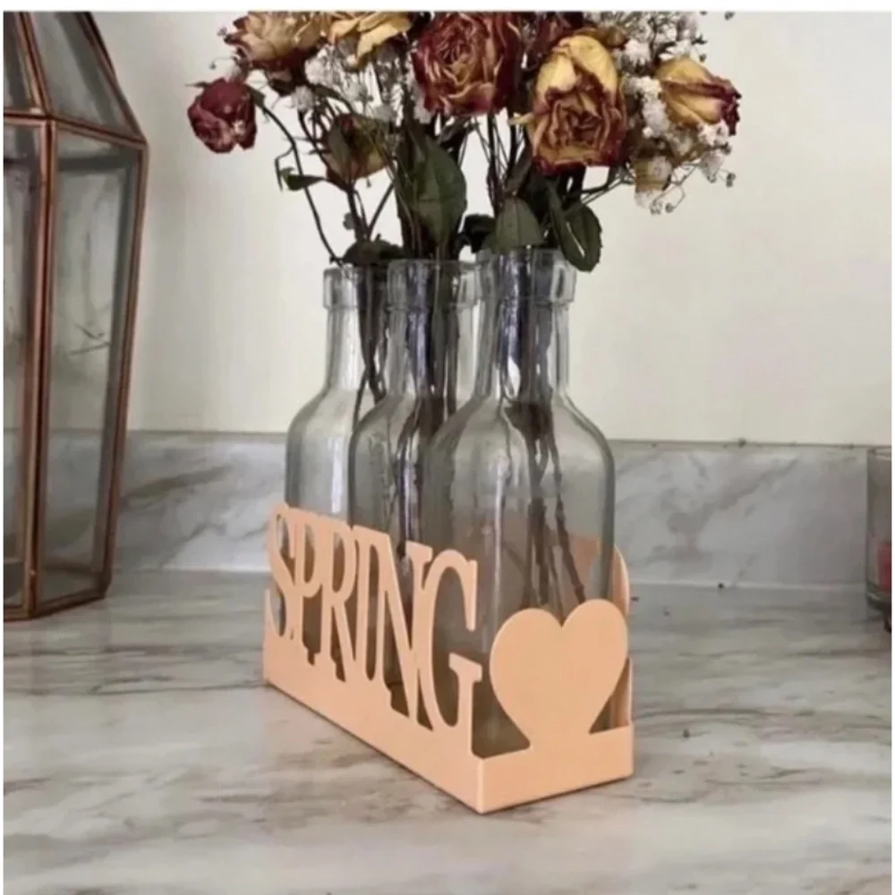 🪞 NEW Mini vase set of 3 , herbs and floral spring design holder